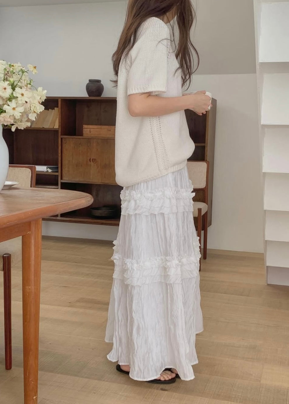 Ruffle cake skirt