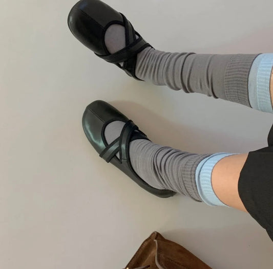 Cross strap ballet flats