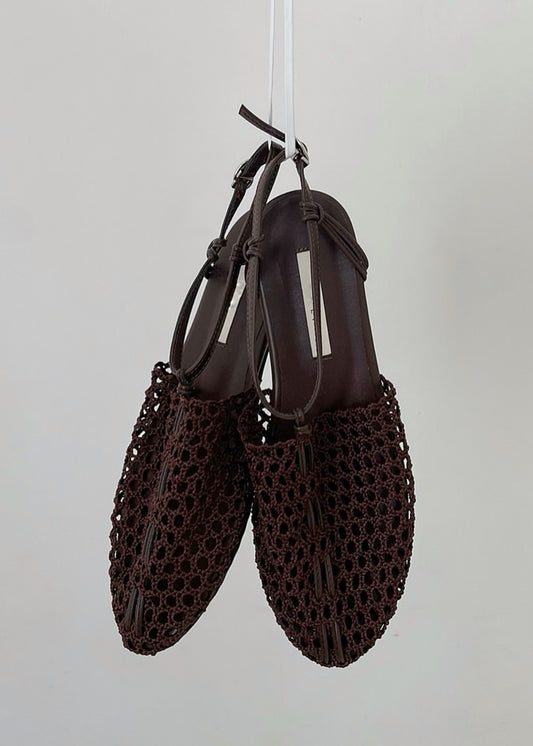 Mesh flat sandals
