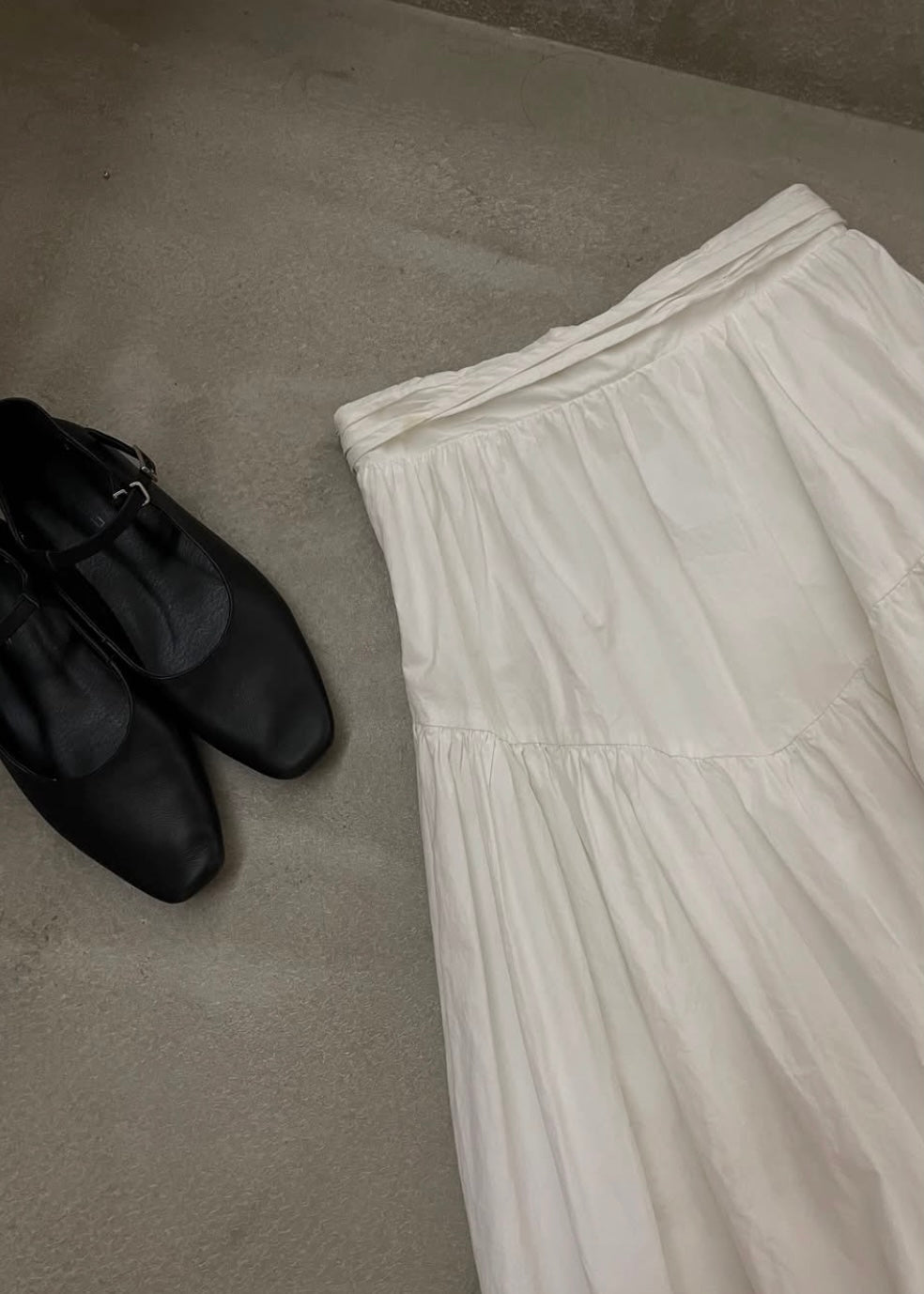 Lace up pleats skirt