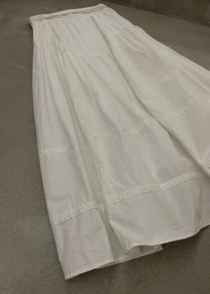 Lace up pleats skirt