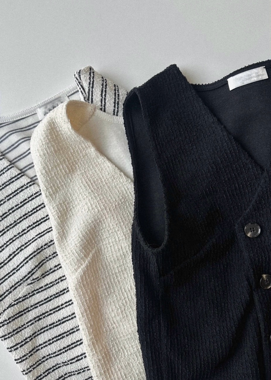 Towel textured waist coat