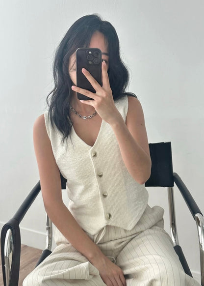 Towel textured waist coat