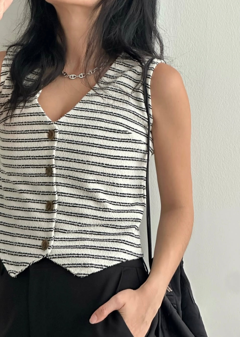 Towel textured waist coat