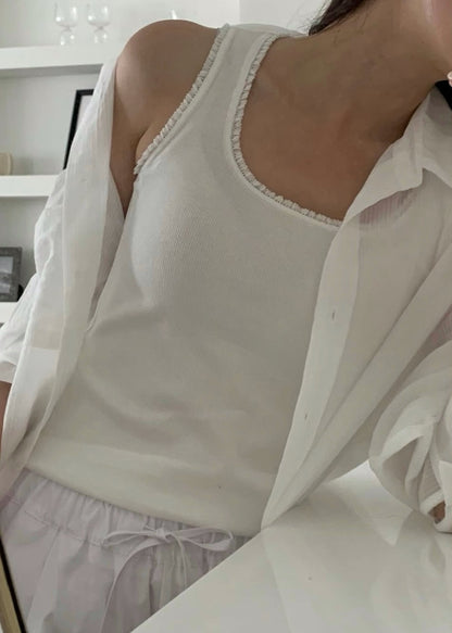Lace edge camisole