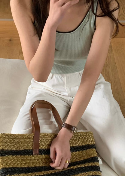 Ringer knit vest