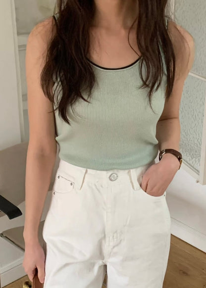 Ringer knit vest