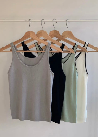 Ringer knit vest