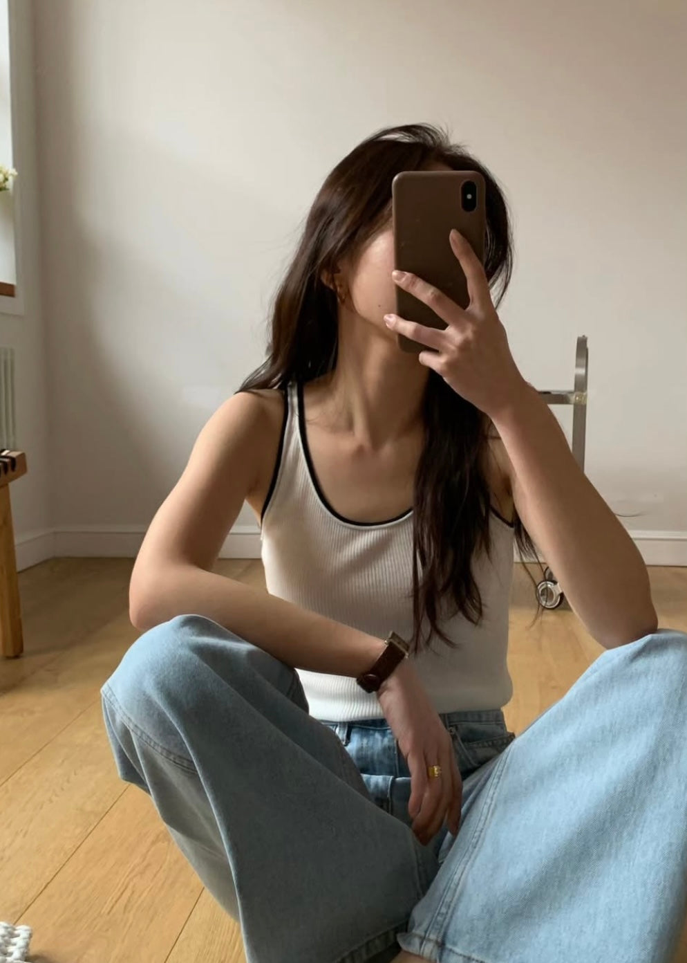 Ringer knit vest