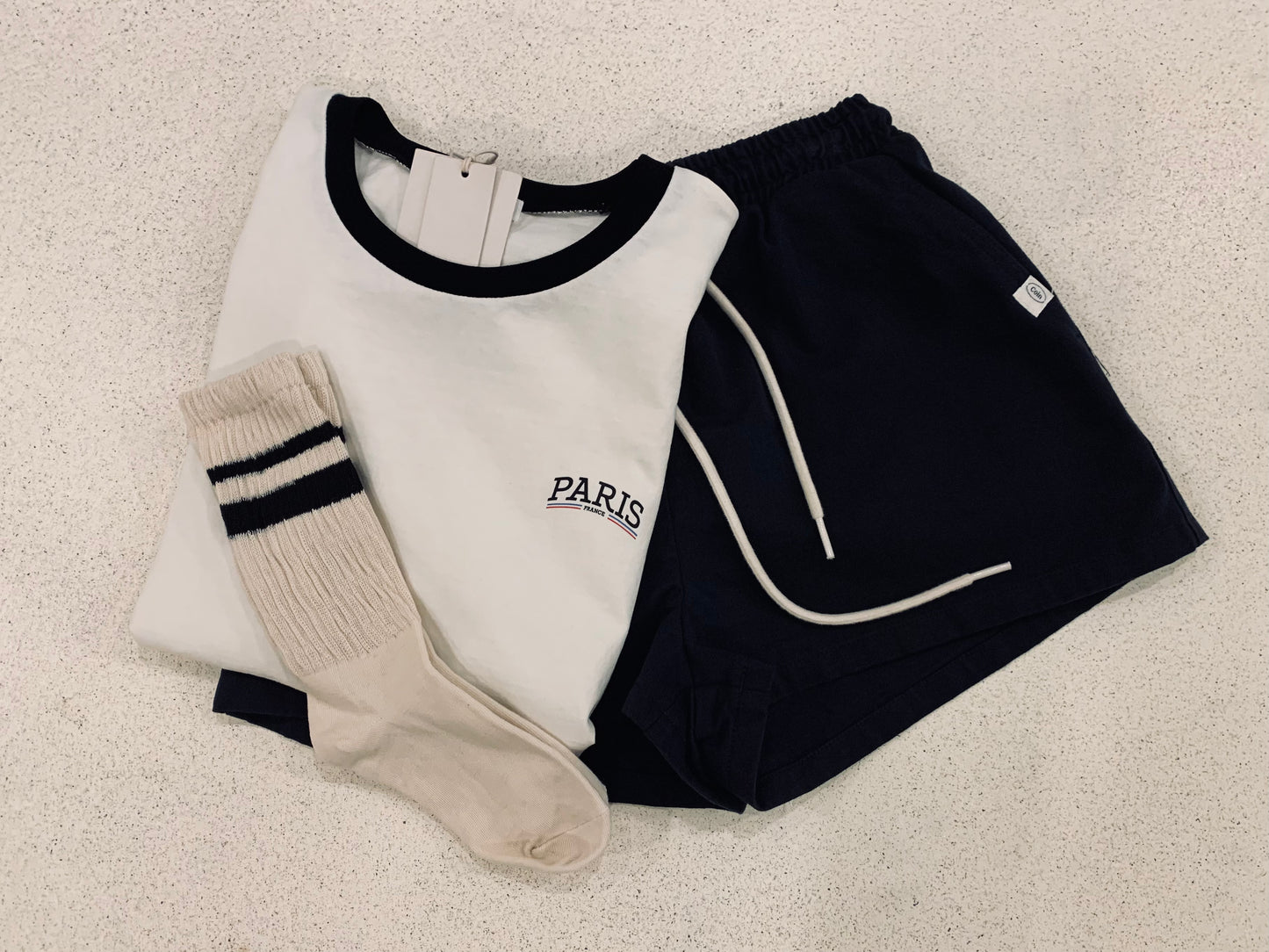 "Paris" ringer tee