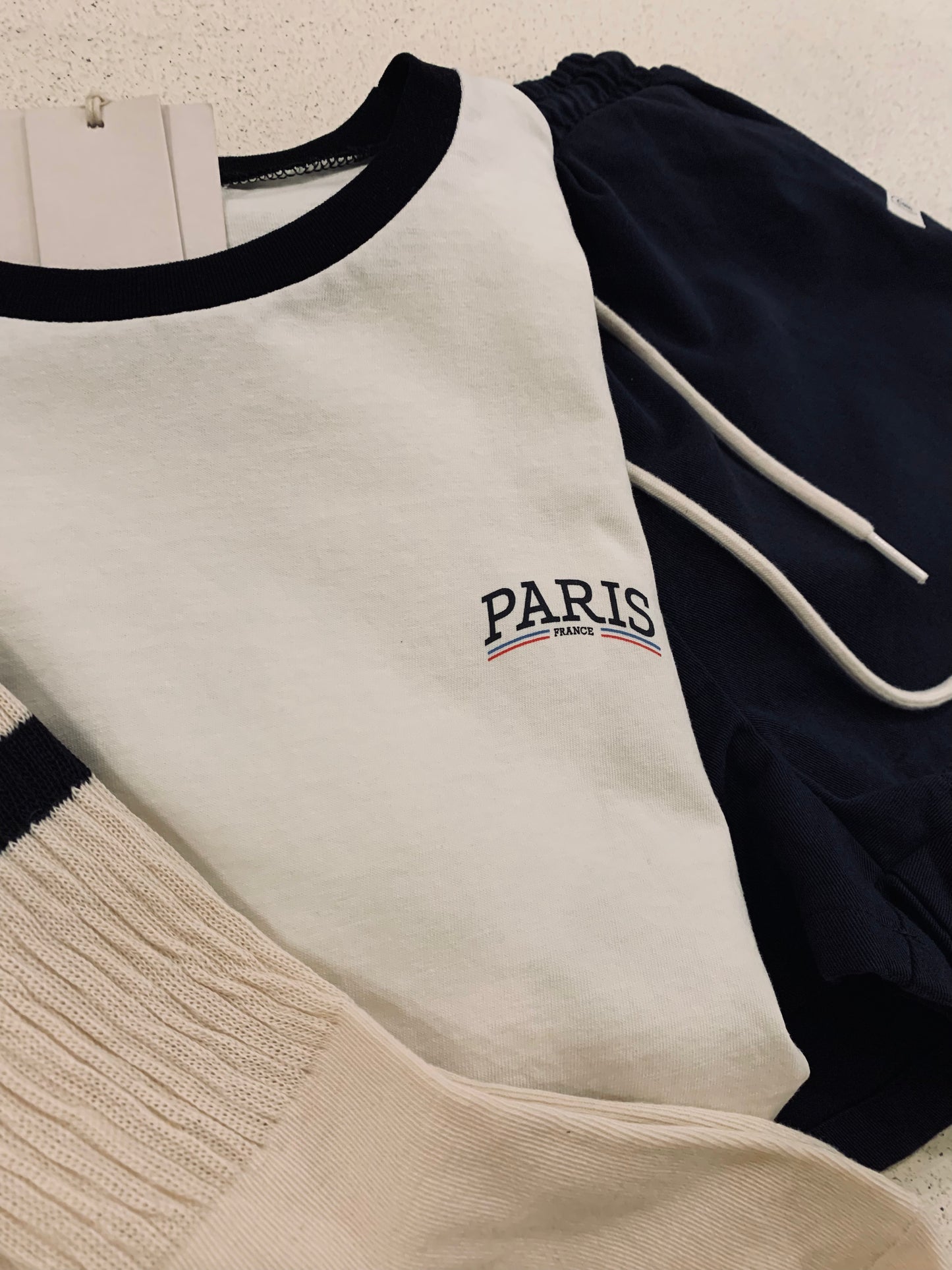 "Paris" ringer tee