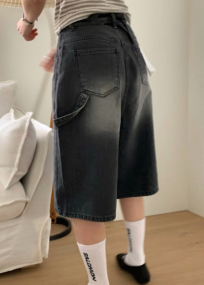 Mid washed painter shorts