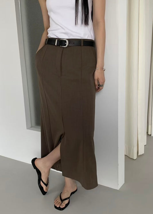 Front vented long skirt