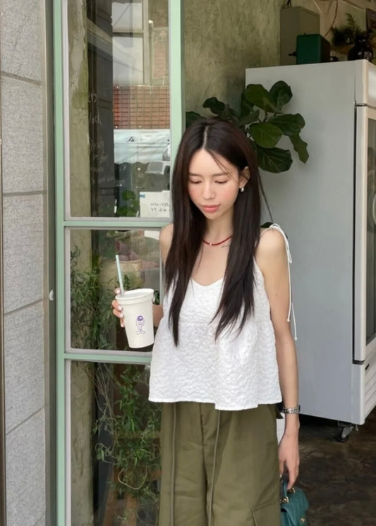 Cropped flare camisole