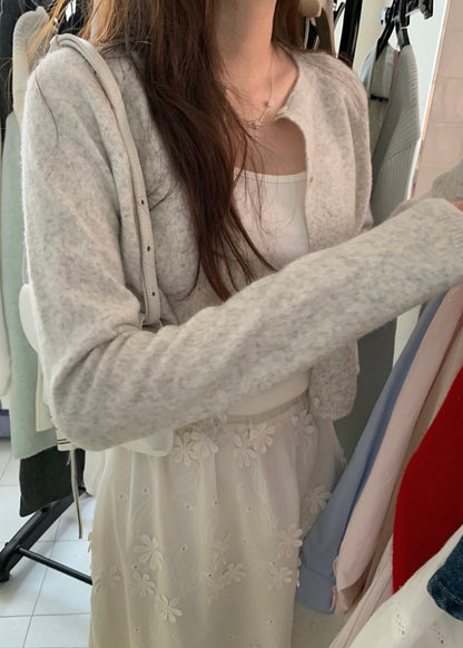 Cropped fit cardigan