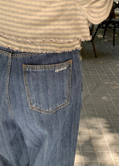 Bamboo pattern jeans