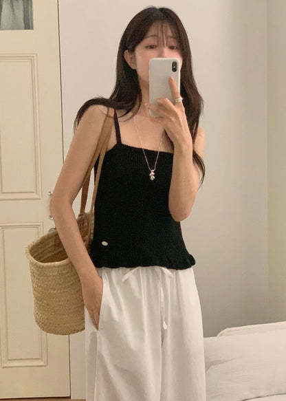 Ruffle bottom knit top