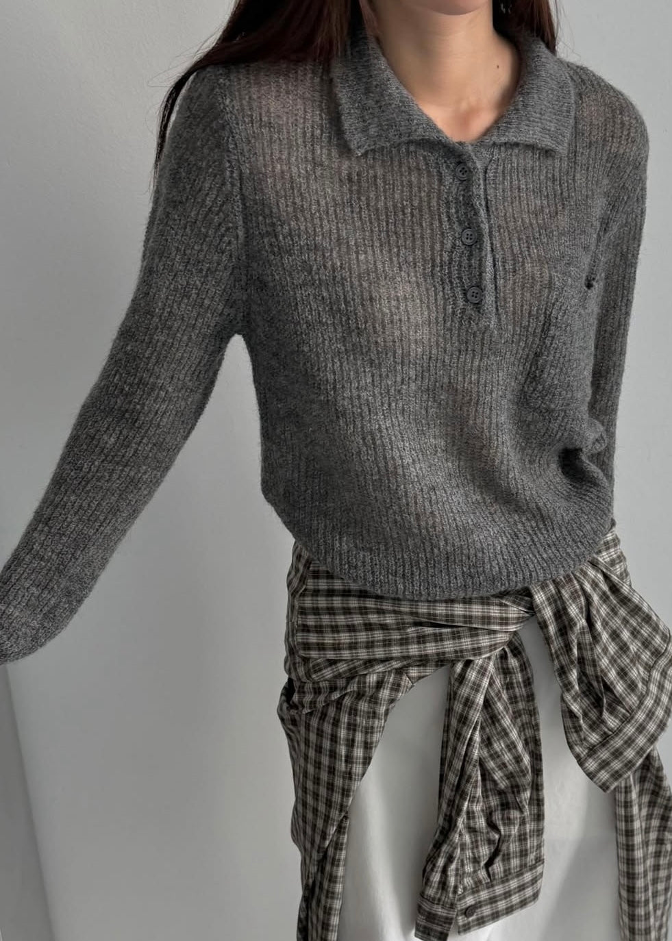 Knit pocket polo