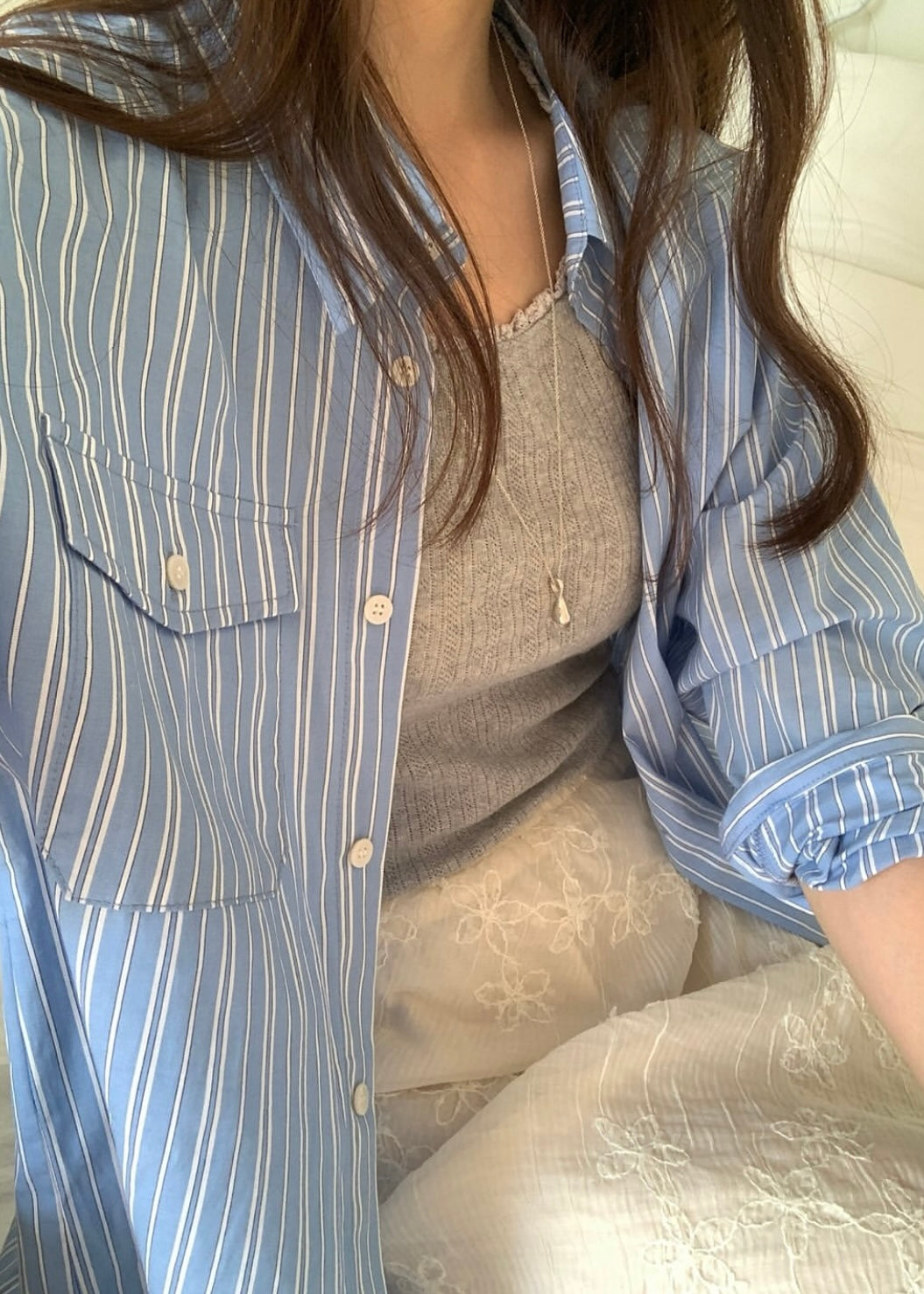 Vintage stripes pocket shirt