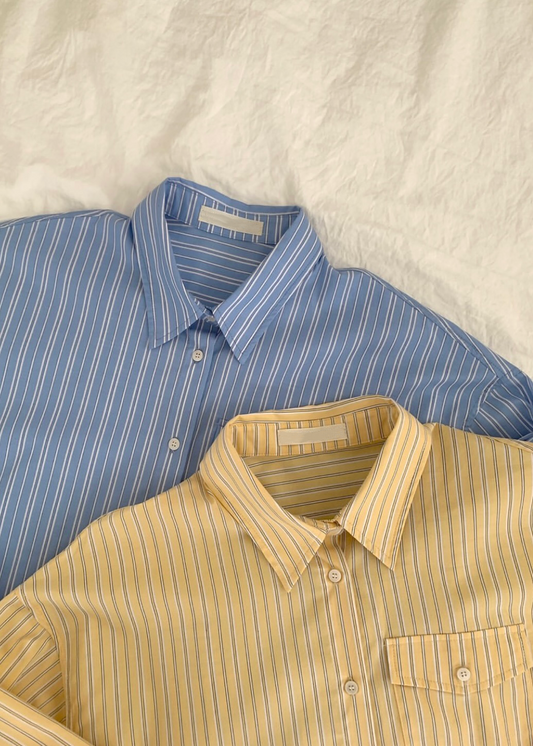 Vintage stripes pocket shirt