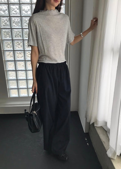 Ruffle neck chiffon top
