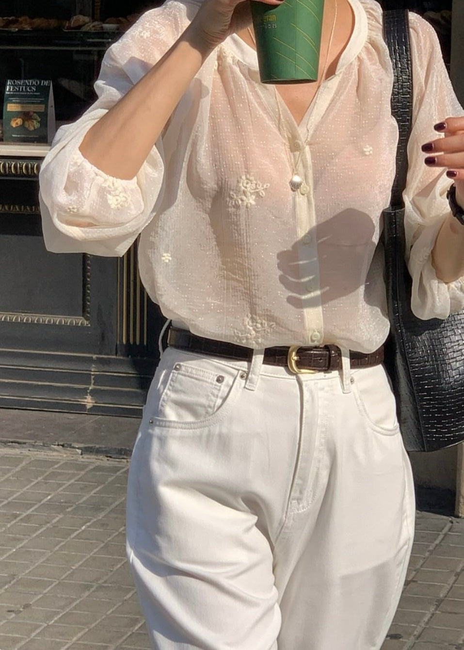 Floral lace blouse