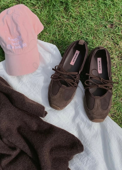 Ribbon ballet sneakers