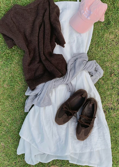 Ribbon ballet sneakers