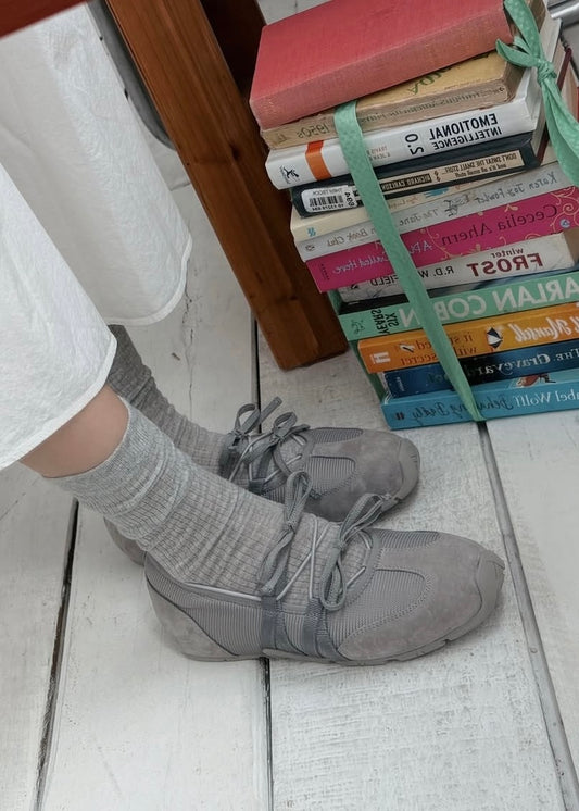 Ribbon ballet sneakers