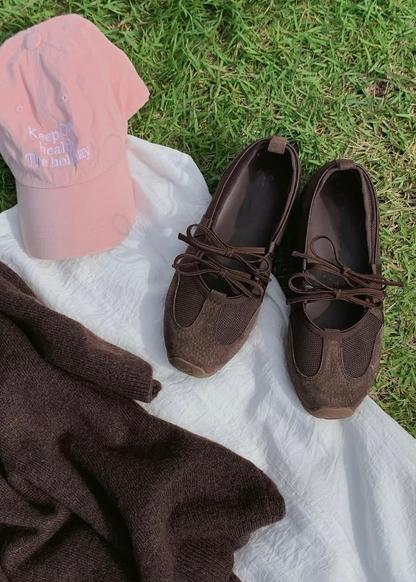 Ribbon ballet sneakers