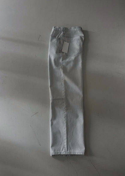 Knee patched wide jeans