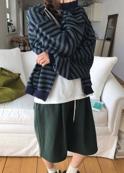 Borders zip-up hoodie