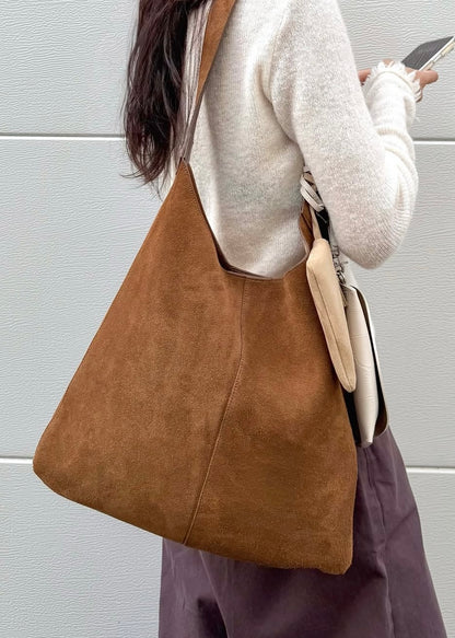 Suede tote bag