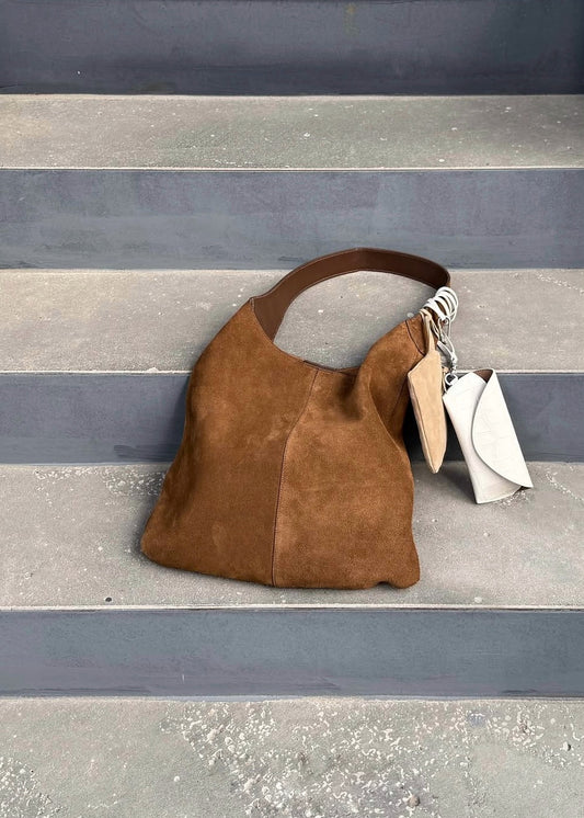 Suede tote bag