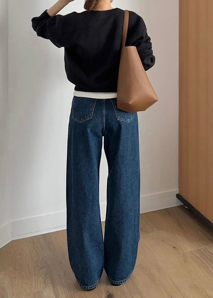 Indigo straight jeans