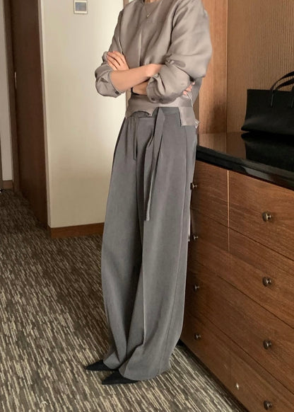 Single strap wide trousers