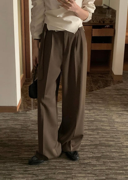 Single strap wide trousers