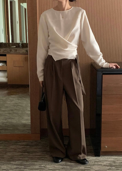 Single strap wide trousers