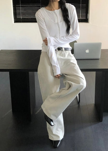 Light washed baggy pants