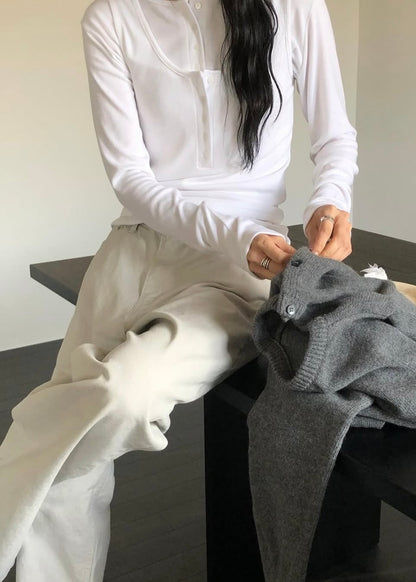 Light washed baggy pants