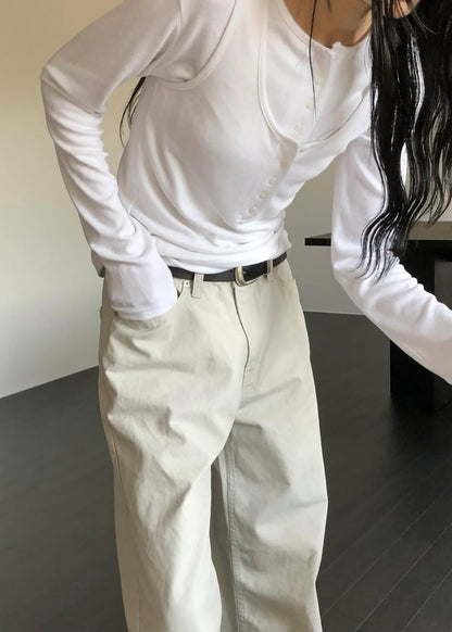 Light washed baggy pants