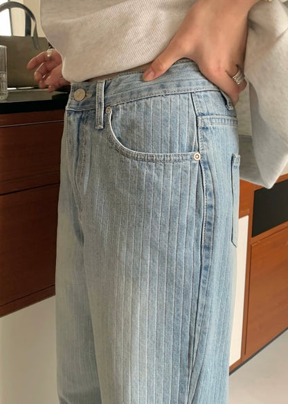 Stripes boyfriend jeans