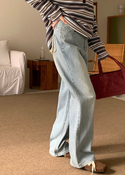 Stripes boyfriend jeans