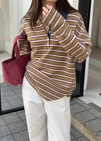 Denim collar rugby shirt