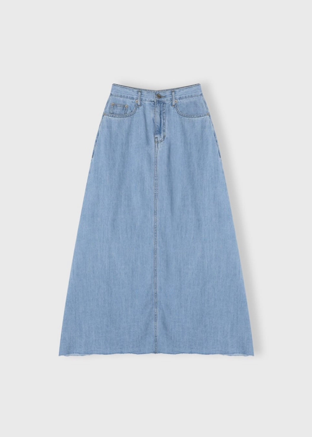 Loosen A-line denim skirt