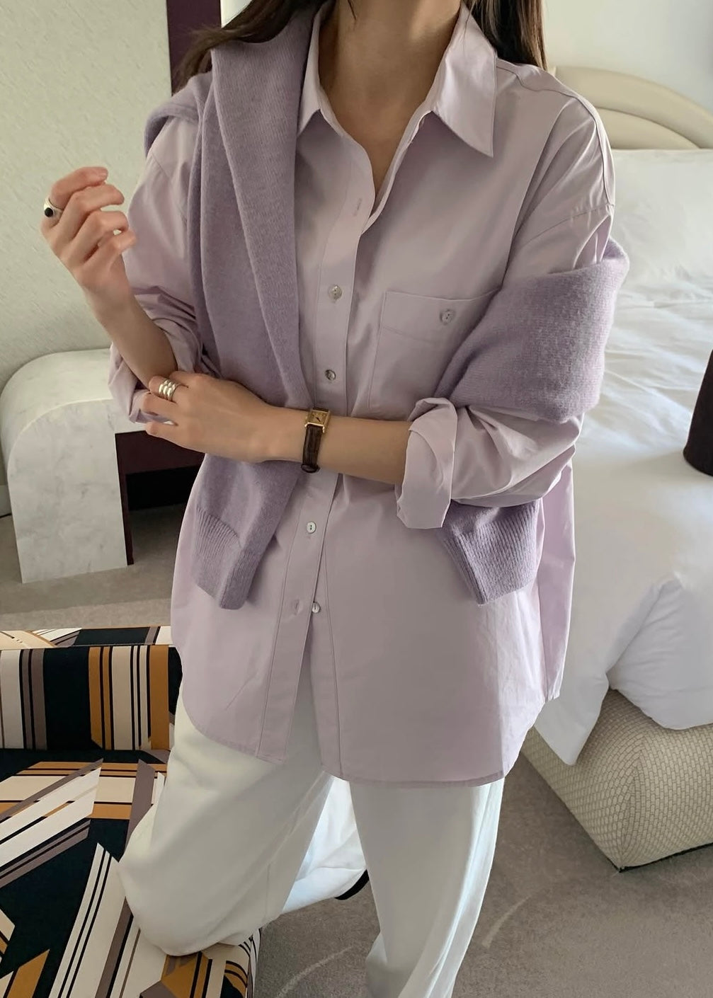Cozy double pocket shirt