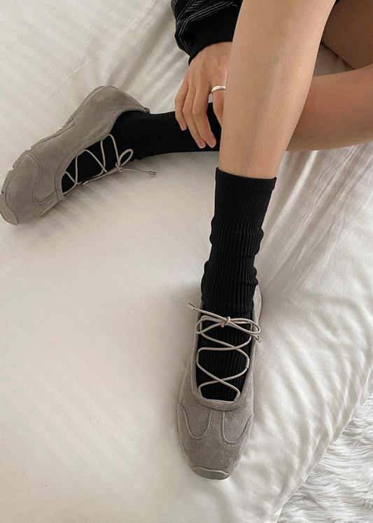 Lace up ballet sneakers
