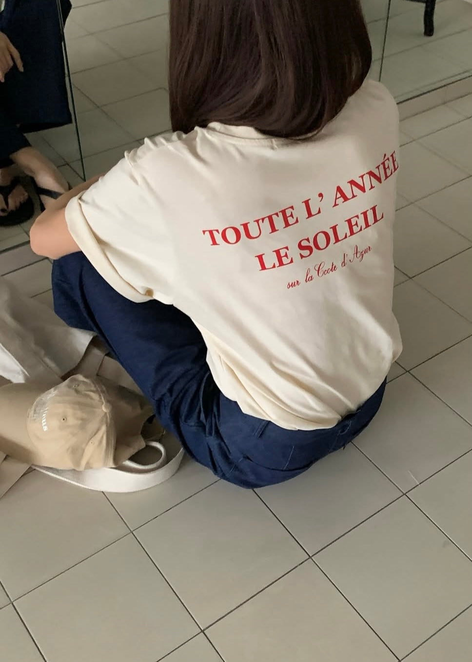 Backed printed "ANNEE" tee