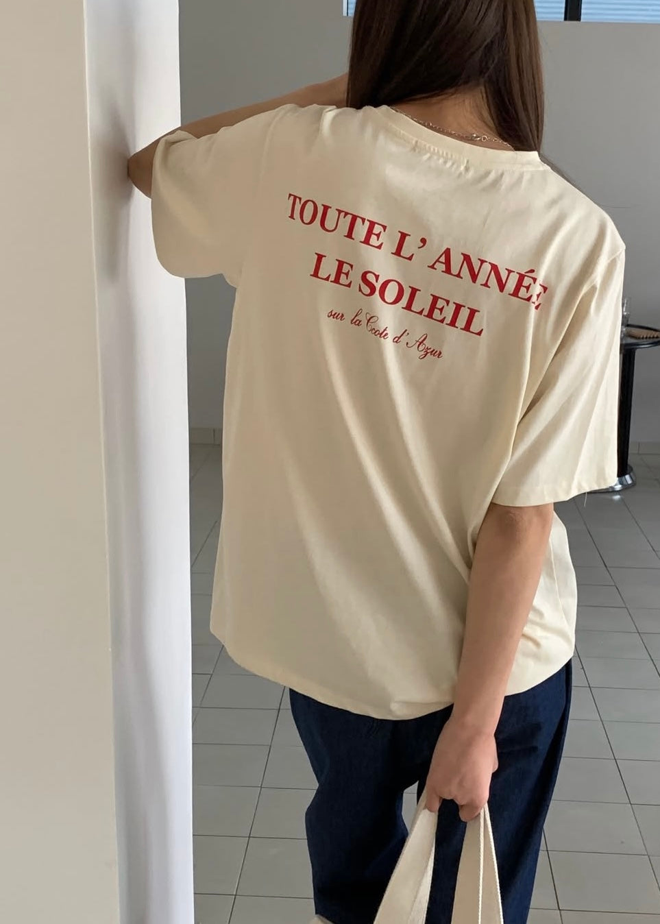 Backed printed "ANNEE" tee