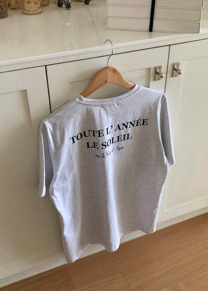 Backed printed "ANNEE" tee